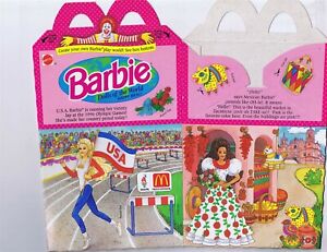 ORIGINAL Vintage 1996 McDonald's Barbie Olympic Dolls of World Happy Meal Box