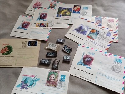 Set big Envelopes Stamps Badges Cosmos USSR Korolev - Image 1 of 4