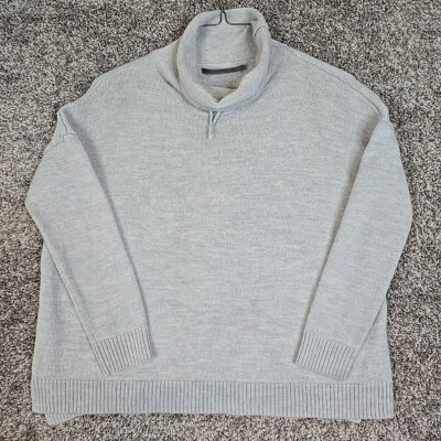 ICEBREAKER Sweater Womens Medium Gray Turtleneck Jumper Long Sleeve Merino Wool - Imagem 1 de 4