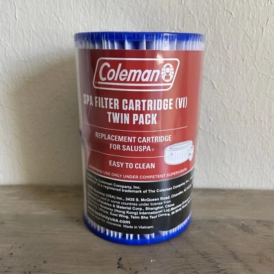 NEW TWIN PACK Coleman Type VI SaluSpa Spa Filter Pump Replacement Cartridge - Image 1 of 4