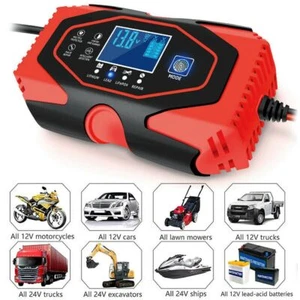 12V/24V Car Battery Charger Lead-acid AGM GEL& Lithium LiFePO4 Battery Repair - Picture 1 of 12