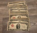 ?1928 $2 Red Seal Bill Jefferson Dollars ?Rare Certificate Two Old Note Money?