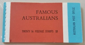 1968 STAMP BOOKLET $1 FAMOUS AUSTRALIANS  20 x 5c MUH - Picture 1 of 6