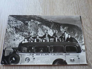 CPA belle CARTE POSTALE Excursion en AUTOBUS La grande Corniche MARS 1935 PLM - Picture 1 of 2