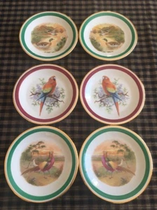 Juego de 6 placas de pájaro/pato Schwarzenhammer Alemania vintage. Excelente estado - Imagen 1 de 12