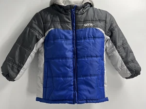 WTXtreme Weather Tamer Full Zip Hooded Blue Puffer Jacket Boy’s Size M (5-6) - Picture 1 of 11