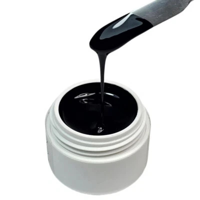 Exklusives UV Farbgel Schwarz 5ml Gel Nr.08 black Fullcover - Bild 1 von 4