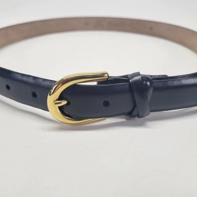 Cinturón de Cuero Talbots 30 32 M X Keeper Azul Hecho en Italia 6610 Foto 1 de 4