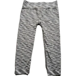Forever 21 Athletic Tights Big Girls Large Black White Space Dye Capri Cropped - Picture 1 of 10