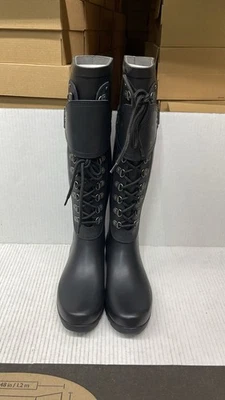 Botas de lluvia Uggs Madelynn altas con cordones 3456-con negro-calzado para mujer talla 6 de EE. UU. Foto 1 de 3
