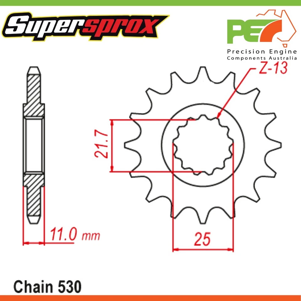 New SUPERSPROX Front & Rear Sprocket Kit For YAMAHA GTS1000A 1000cc - Imagem 1 de 4