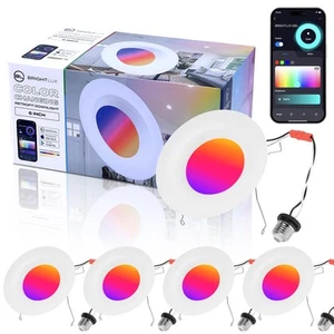 6 Pack Smart RGB TW Recessed Lighting 6 Inch Color Changing (2700K-6500K) 12W... - Picture 1 of 6