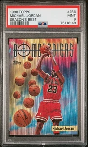 🔥 1998 TOPPS MICHAEL JORDAN #SB6 SEASON'S BEST BOMBARDIERS MINT PSA 9 🔥 - Picture 1 of 2