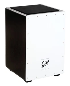 Gon Bops Fiesta Cajon Drum w/ Snare - White Magic - Picture 1 of 1