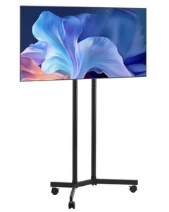 Rolling TV Stand Mobile TV Cart Holds Up to 88 lbs for 32-65 Inch Screens - Picture 1 of 12