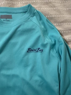 Camisa de pesca Bimini Bay para hombre manga larga Outfitters aguamarina, talla M Foto 1 de 4