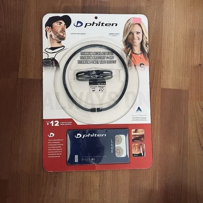 "Collar Phiten Titanio 18"" 6 3/4"" Pulsera S-Pro Cinta Paquete Hecho en Japón" Foto 1 de 4