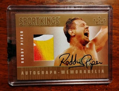 2009 Sportkings Memorabilia Autograph Rowdy Roddy Piper Gold Auto Patch/10 - Image 1 of 2