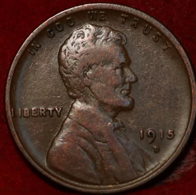1915-D Denver Mint Copper Lincoln Wheat Cent - Image 1 of 2