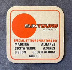 Vintage Sottobicchiere SUNTOURS OF WITNEY LTD. coaster Algarve Madeira Azores - Picture 1 of 2