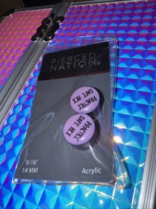 NWT 14mm Pierced Nation Purple Safe Hex Halloween Gauges Spencer's Witch - Picture 1 of 6