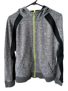 Hurley Womens Gray Hoodie Full Zip Lightweight Jacket Long Sleeve Stretchy Med - Picture 1 of 8