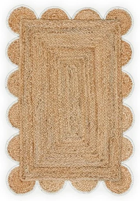 Rug Jute Runner Braided Farmhouse 100% Natural Jute Handmade Rustic look Carpet - Image 1 of 4