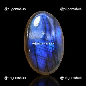 Natural Fire Labradorite Gemstone 36.00 Cts Oval Ethical Cabochon 31x20x6 mm - Picture 1 of 11
