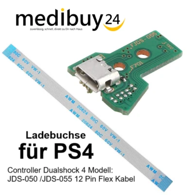 USB Ladebuchse Ersatz für PS4 Controller Platine Board JDS-050 JDS 055 Flexkabel - Bild 1 von 3