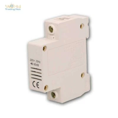 WORLD-TRADING-NET Türklingel für Din-Hut-Schiene im Sicherungskasten, Klingel 230V Türglocke Gong