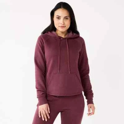 Casa rodante Tek Gear® Ultrasoft Fleece Hoodie (L) Night Sangría para mujer $35 excelente valor Foto 1 de 3
