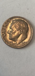 1967 ROOSVELT DIME, senza marchio di zecca, io e noi non siamo riempiti, riempito JS - Foto 1 di 3