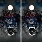 Angry Wolf Cornhole Wrap Decal Vinyl Gameboard Skin Board Sticker DB06