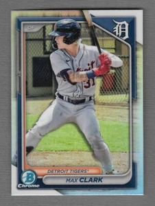 MAX CLARK 2024 BOWMAN REFRACTOR CROMADO PROSPECTO!! TARJETA #BDC-104 TIGRES - Imagen 1 de 2