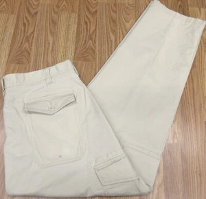 AIGLE CARGO PANTS COTTON/SPANDEX LIGHT KHAKI Sz 36W x 30L - Picture 1 of 7