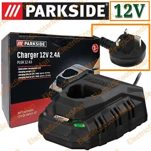 Cargador único Parkside 12V para batería 2Ah 4Ah X12V serie de equipo 2023 nuevo diseño - Imagen 1 de 10