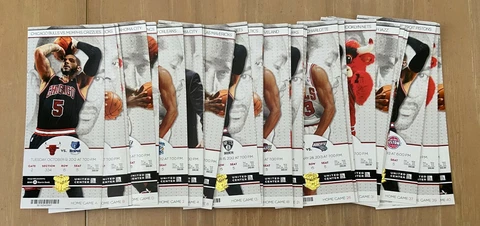 2012-2013 NBA CHICAGO BULLS FULL COMPLETE SEASON BASKETBALL TICKETS - 45 TICKETS Cover
