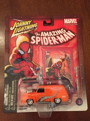 Johnny Lightning The Amazing 蜘蛛侠 1955 年福特面板送货卡车,1: 64 (B39) — 第 1/3 张图片