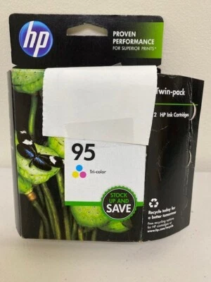 1 New Genuine HP 95 Tri-Color Ink Cartridge. Open Box. Expired Mar. 2016 - Image 1 of 4