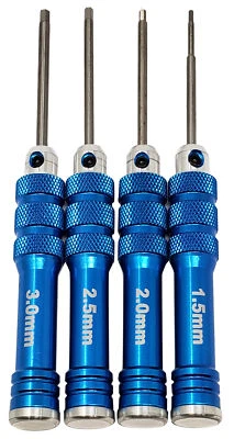 NHX RC Steel Mini Hex Driver Tool Set 1.5mm 2mm 2.5mm 3mm High Speed Tips - Image 1 of 4
