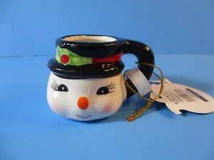 NEU Mr. Christmas Nostalgischer SCHNEEMANN Mini Becher Ornament Retro - Bild 1 von 5