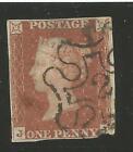 1841 1d rot pl 41 Buchstaben 'JI' FU, fast 4 Ränder. 2 in MC Cancel 