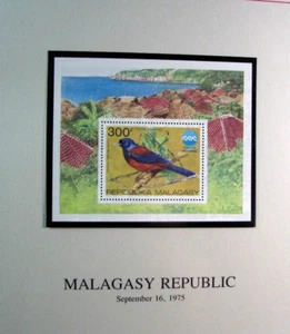 Malagasy Republic Souvenir Sheet Foreign Lidth's Jay MNH H330 - Picture 1 of 2