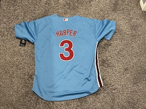 NWT Men’s XXXXXLarge Nike Bryce Harper Phillies Powder Blue Jersey. 5XL - Picture 1 of 2