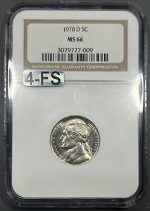 1978-D NGC MS66 Jefferson Nickel 5c - Lustrous Choice - Picture 1 of 2
