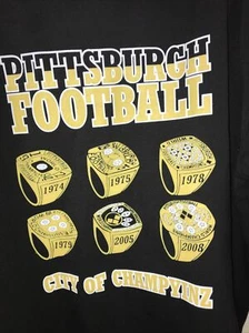Pittsburgh Steelers  Hoodie Sweatshirt Zip up “City of Champyinz” Men’s Large - Picture 1 of 6