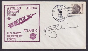Rusty Schweickart, Apollo 9 Astronaut, signiert Apollo 9 / USS ALGOL Schiffsbrief - Bild 1 von 1