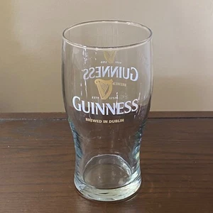Guinness Brewed in Dublin Pint-Size Beer Glass Tumbler ~ Excellent Condition - Picture 1 of 12
