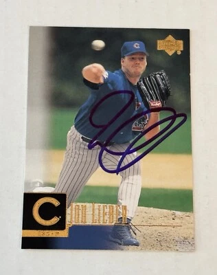 Jon Lieber 2001 Upper Deck Authentic Signed Autograph Auto Card Chicago Cubs MLB - Image 1 of 3