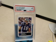 2010 Topps Magic Peyton Manning Mini Pigskin 50 71 /50 PSA 9